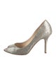 Jimmy Choo Glitter Crystal Embellishments Pumps