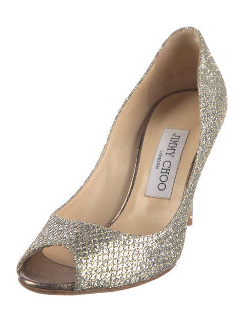 Jimmy Choo Glitter Crystal Embellishments Pumps