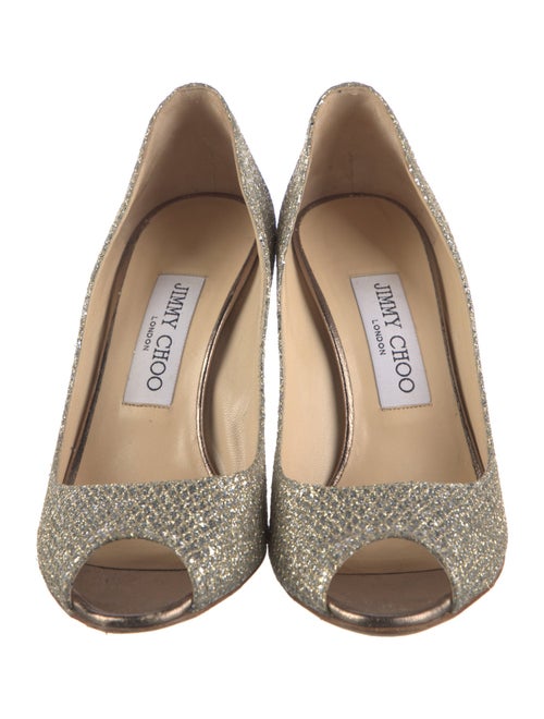 Jimmy Choo Glitter Crystal Embellishments Pumps