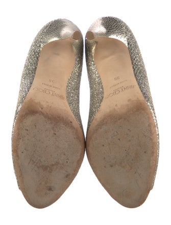 Jimmy Choo Glitter Crystal Embellishments Pumps