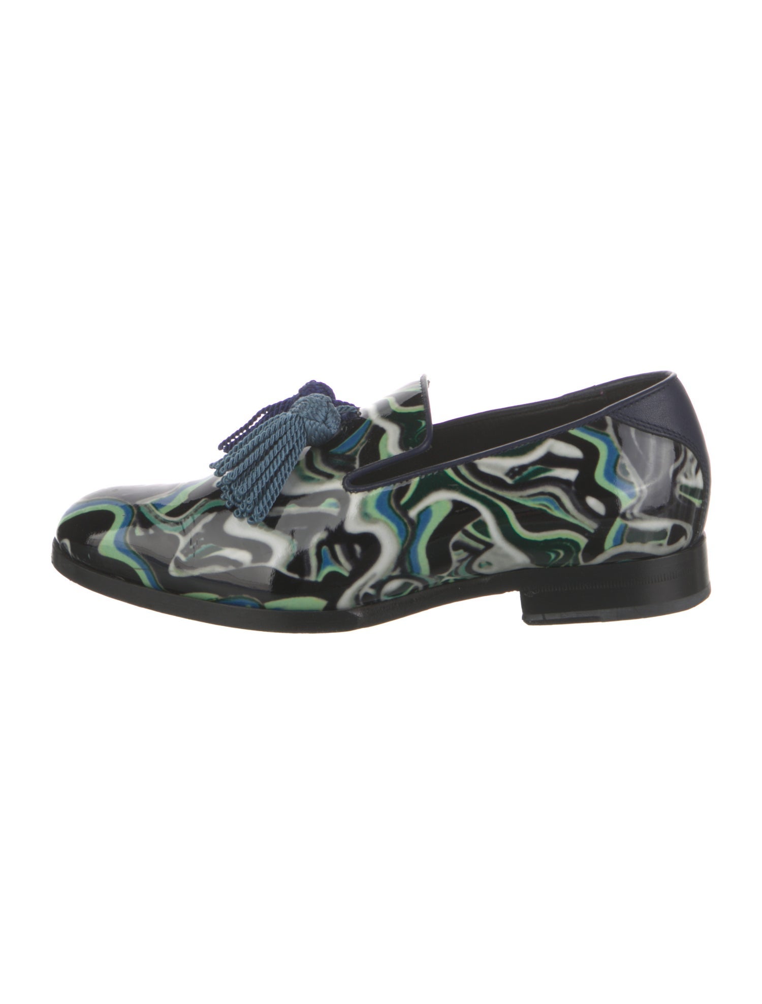 Jimmy Choo Patent Leather Printed Loafers