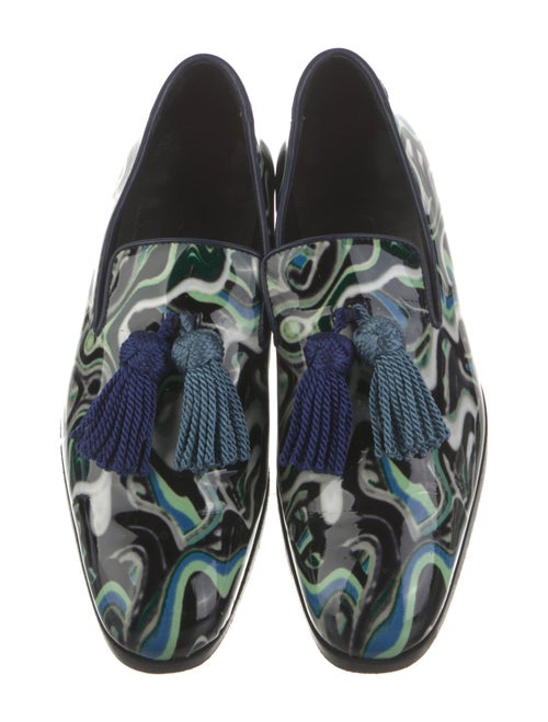 Jimmy Choo Patent Leather Printed Loafers