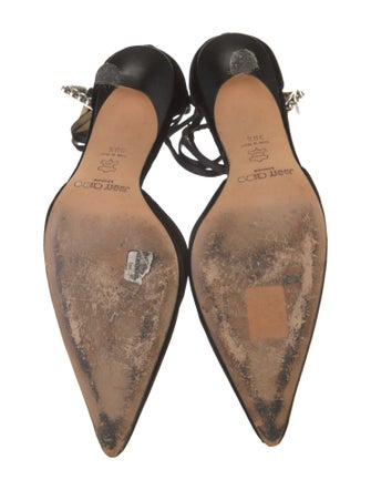 Jimmy Choo Velvet Crystal Embellishments D'Orsay Pumps