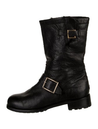 Jimmy Choo Leather Moto Boots