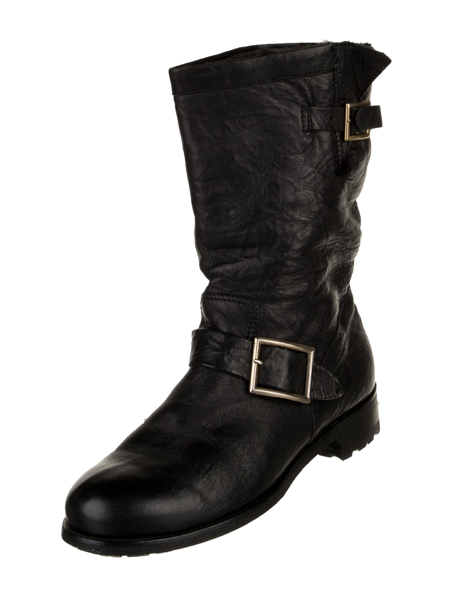 Jimmy Choo Leather Moto Boots