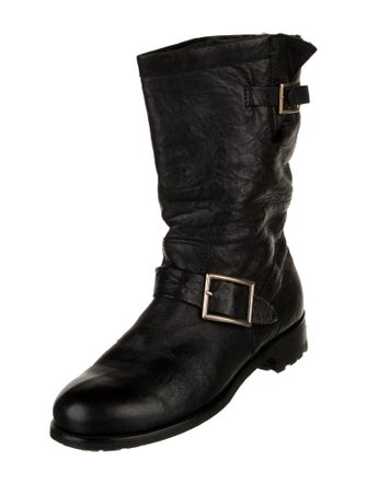 Jimmy Choo Leather Moto Boots