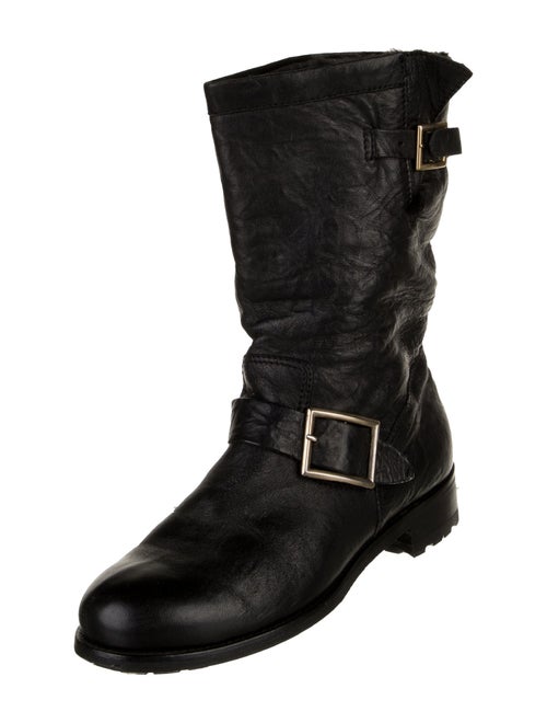Jimmy Choo Leather Moto Boots