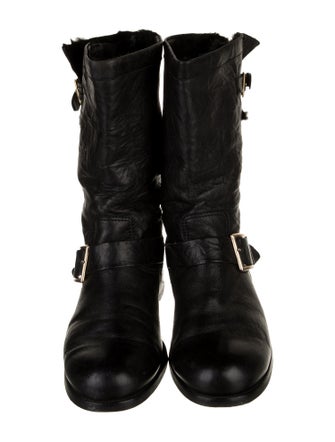 Jimmy Choo Leather Moto Boots