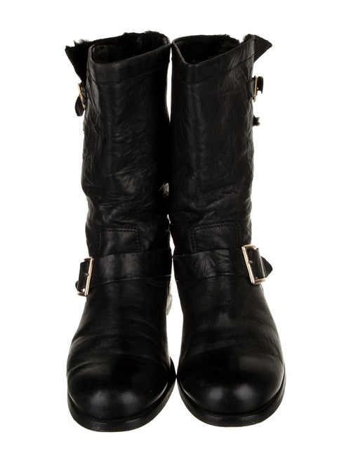 Jimmy Choo Leather Moto Boots
