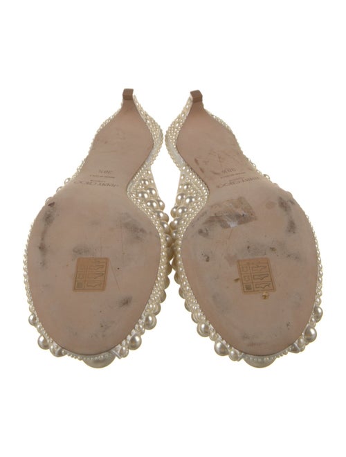 Jimmy Choo Leather Beaded Accents Slides