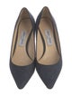 Jimmy Choo Denim Leather Trim Embellishment Pumps