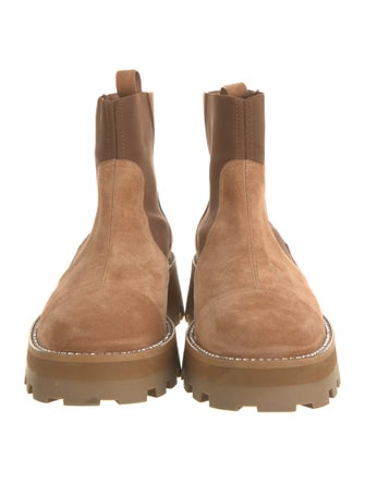 Jimmy Choo Suede Crystal Embellishments Chelsea Boots