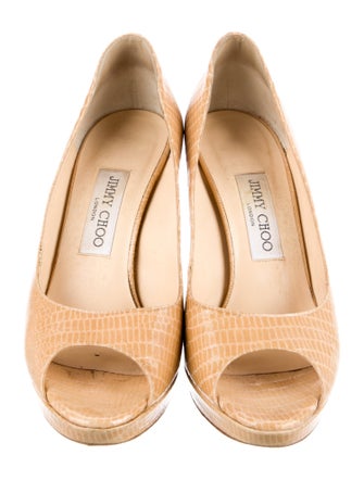 Jimmy Choo Leather Animal Print Sandals