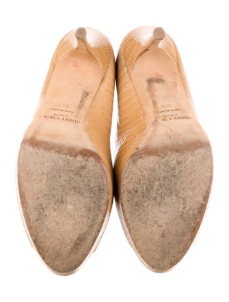 Jimmy Choo Leather Animal Print Sandals