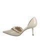Jimmy Choo Faux Pearl Accents Patent Leather D'Orsay Pumps