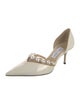 Jimmy Choo Faux Pearl Accents Patent Leather D'Orsay Pumps