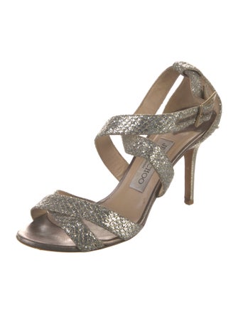 Jimmy Choo Glitter Glitter Accents Sandals