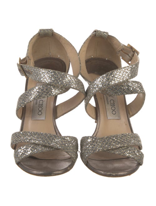Jimmy Choo Glitter Glitter Accents Sandals