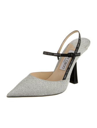 Jimmy Choo Glitter Glitter Accents Slingback Pumps