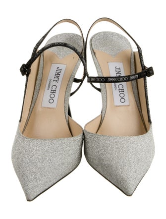 Jimmy Choo Glitter Glitter Accents Slingback Pumps