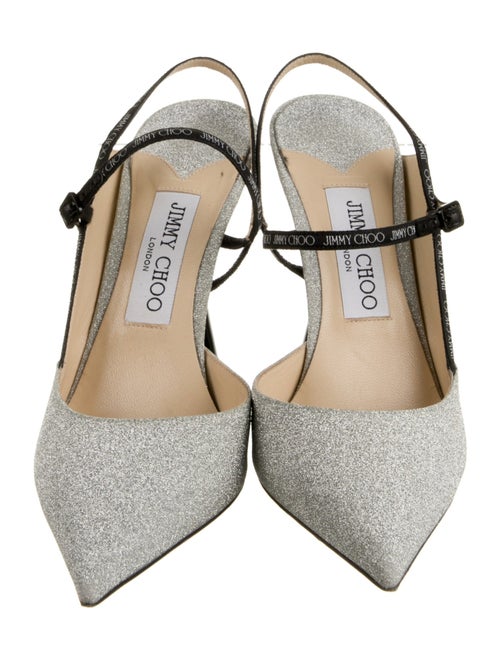 Jimmy Choo Glitter Glitter Accents Slingback Pumps