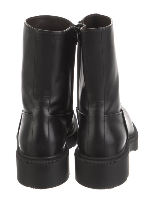 Jimmy Choo Leather Leather Trim Embellishment Moto Boots