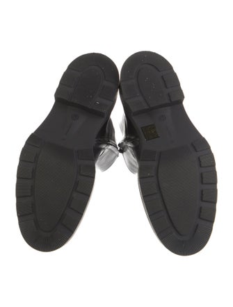 Jimmy Choo Leather Leather Trim Embellishment Moto Boots