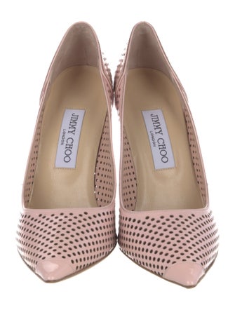Jimmy Choo Patent Leather Lasercut Accents Pumps