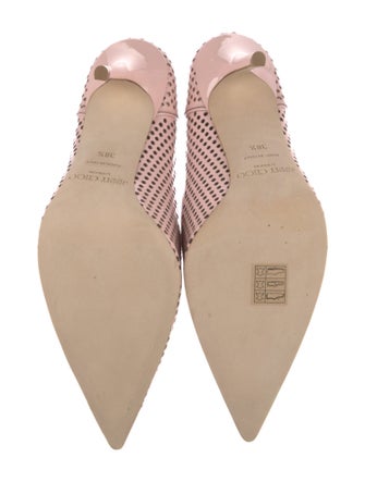 Jimmy Choo Patent Leather Lasercut Accents Pumps