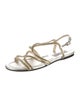 Jimmy Choo Chain-Link Accent Leather Slingback Sandals