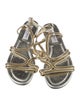 Jimmy Choo Chain-Link Accent Leather Slingback Sandals