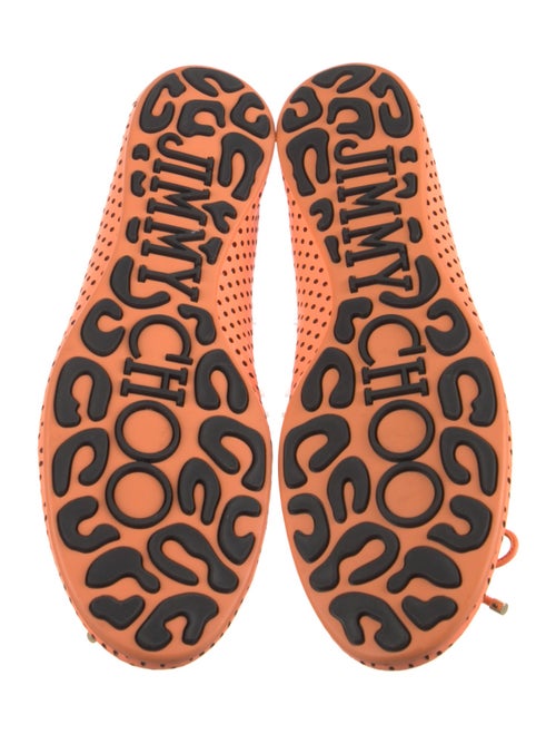 Jimmy Choo Leather Lasercut Accents Ballet Flats