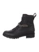 Jimmy Choo Leather Crystal Embellishments Combat Boots