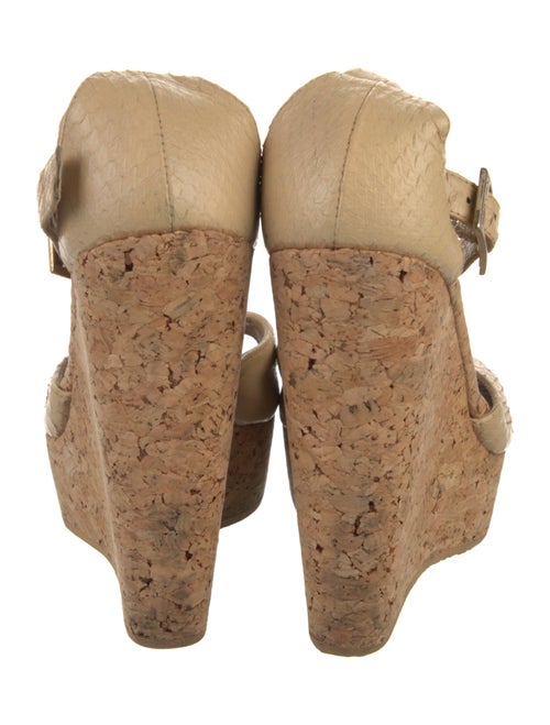 Jimmy Choo Snakeskin T-Strap Sandals