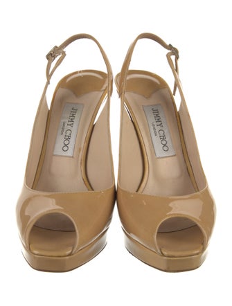 Jimmy Choo Patent Leather Slingback Sandals