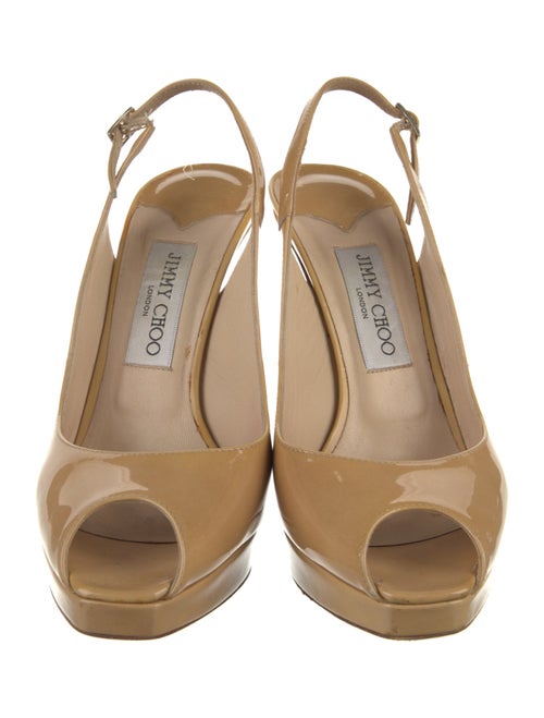 Jimmy Choo Patent Leather Slingback Sandals