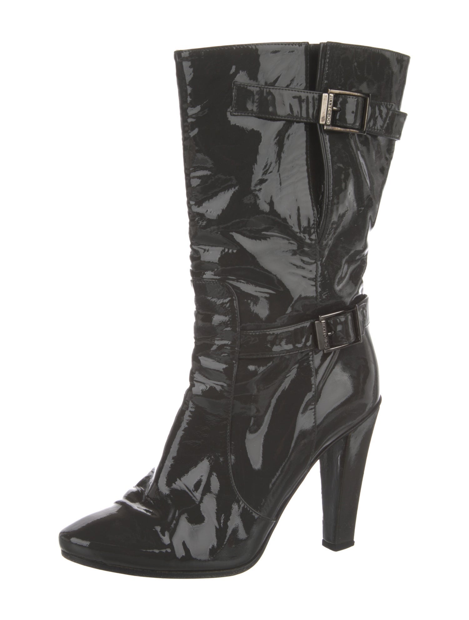 Jimmy Choo Patent Leather Slouch Boots