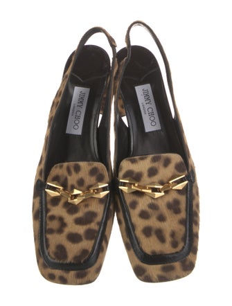 Jimmy Choo Ponyhair Animal Print Slingback Pumps