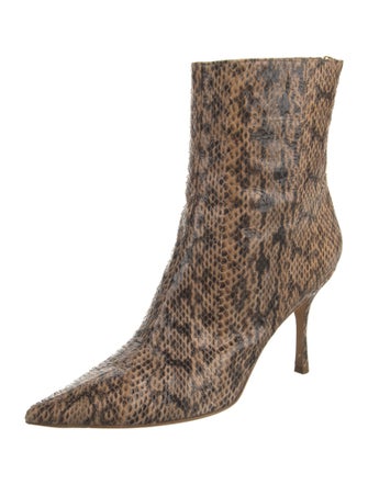 Jimmy Choo Embossed Leather Animal Print Pumps
