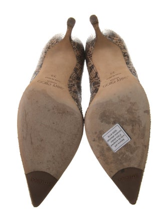 Jimmy Choo Embossed Leather Animal Print Pumps