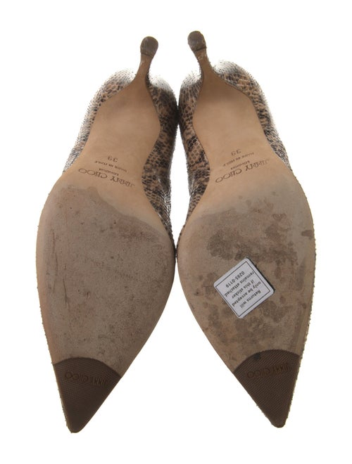 Jimmy Choo Embossed Leather Animal Print Pumps