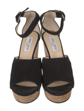 Jimmy Choo Suede Cutout Accent Sandals
