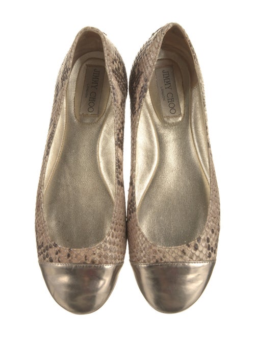 Jimmy Choo Snakeskin Animal Print Flats