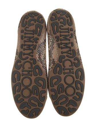 Jimmy Choo Snakeskin Animal Print Flats