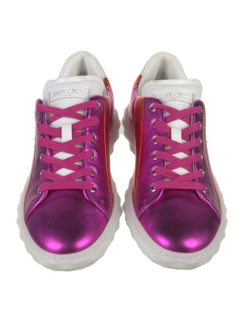 Jimmy Choo Leather Striped Sneakers