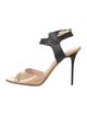 Jimmy Choo Patent Leather Animal Print Sandals