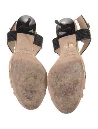 Jimmy Choo Patent Leather Animal Print Sandals