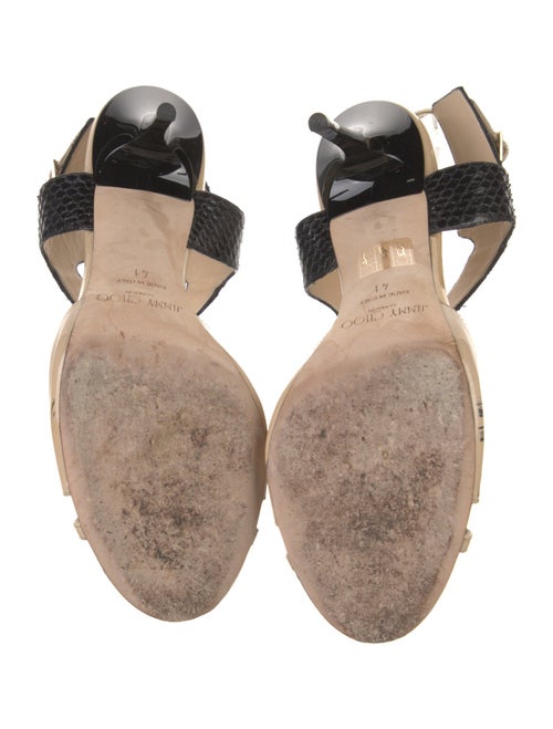 Jimmy Choo Patent Leather Animal Print Sandals