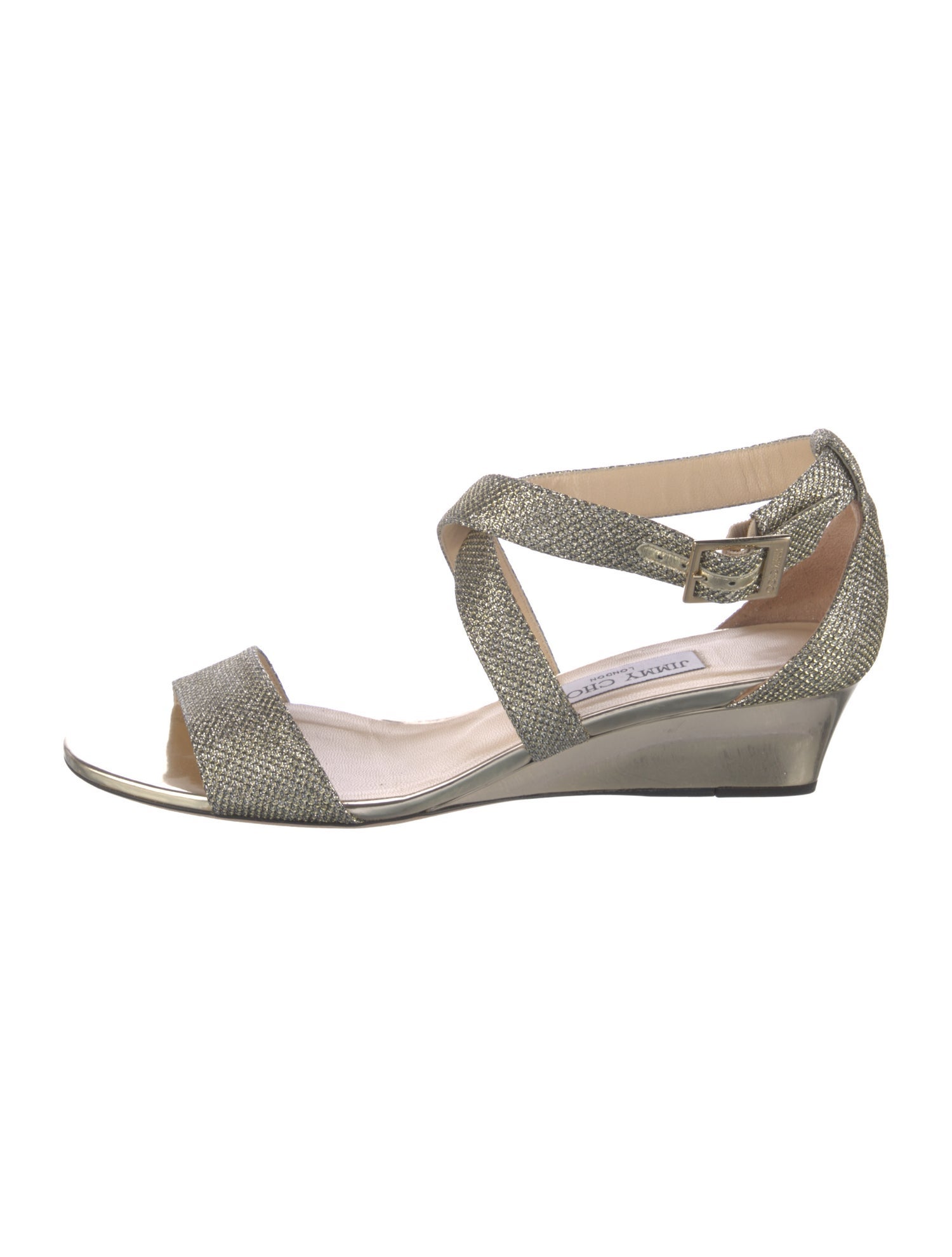 Jimmy Choo Glitter Glitter Accents Sandals