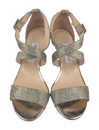 Jimmy Choo Glitter Glitter Accents Sandals